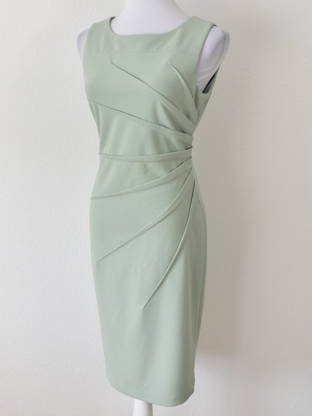 Calvin Klein Starburst Sheath Dress Sage - 8 - Picture 5 of 10